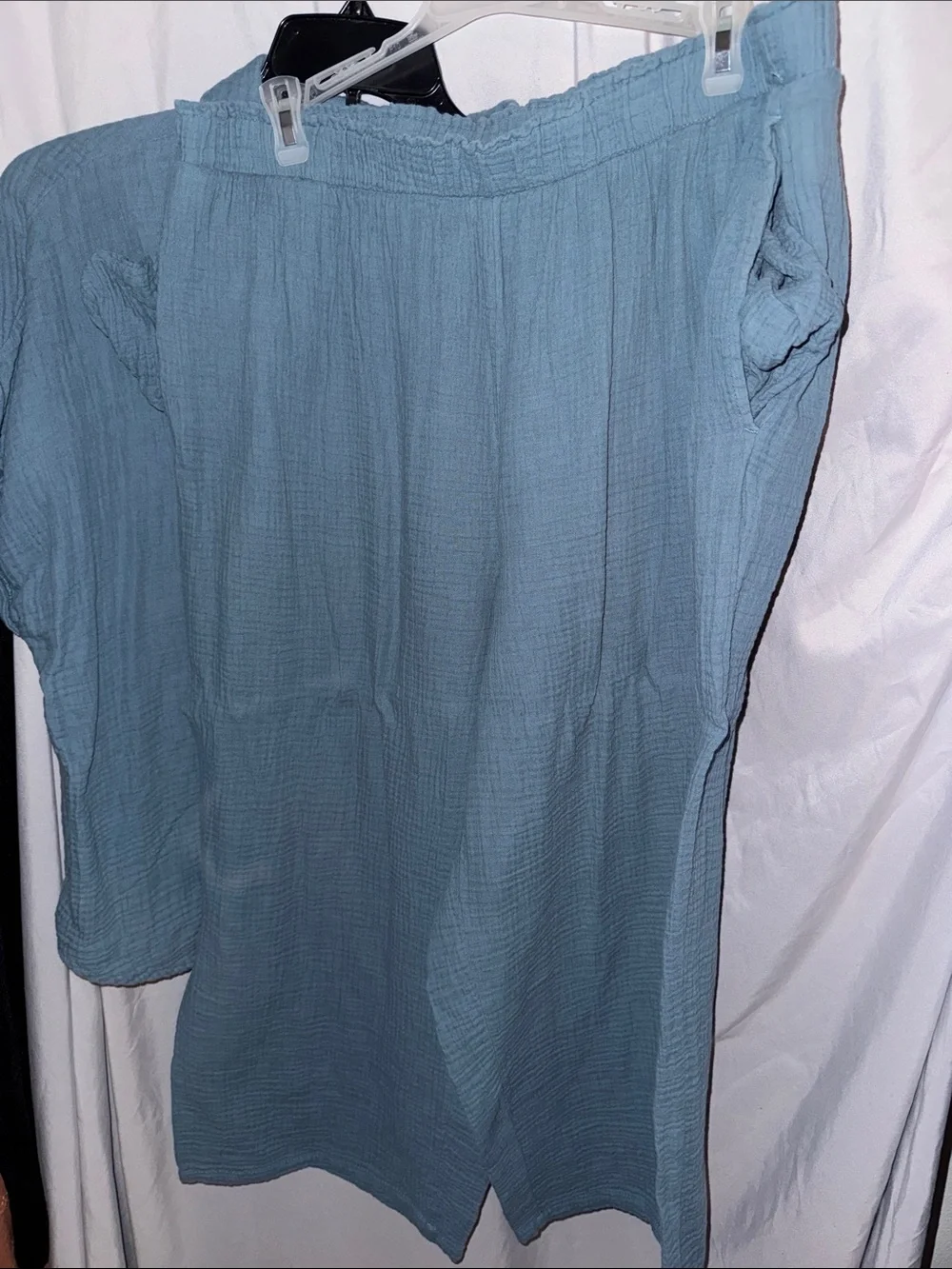 Jessica Simpson Light Blue Gauze Button-Up Matching Set